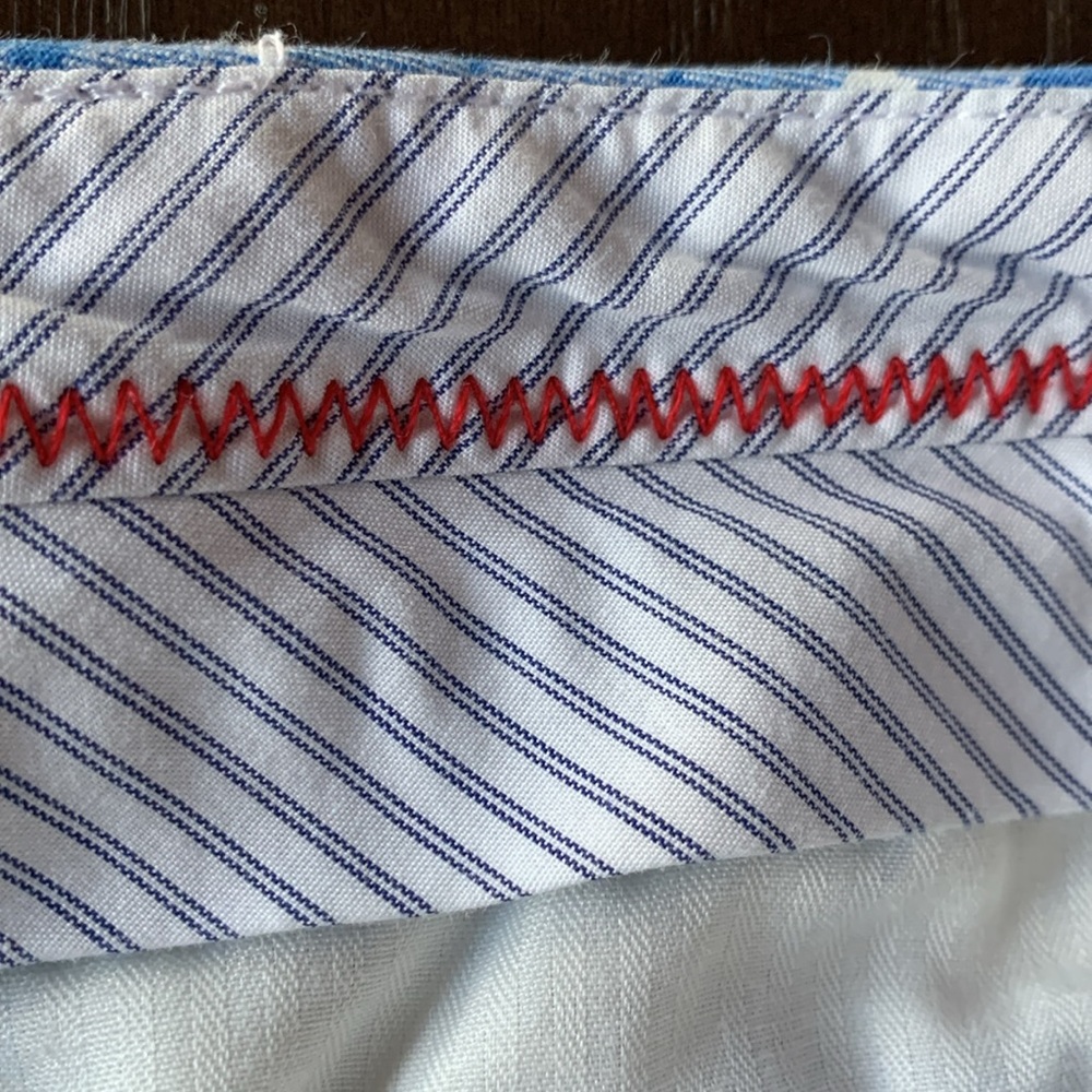 Lands End size 12 petite 12P shorts mid-rise gingham summer preppy coastal - Picture 9 of 11